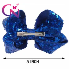 Европа и Америка Горячая Распродажа 5 дюймов детская лента в рубчик блесток заколка-бабочка аксессуары для малышей