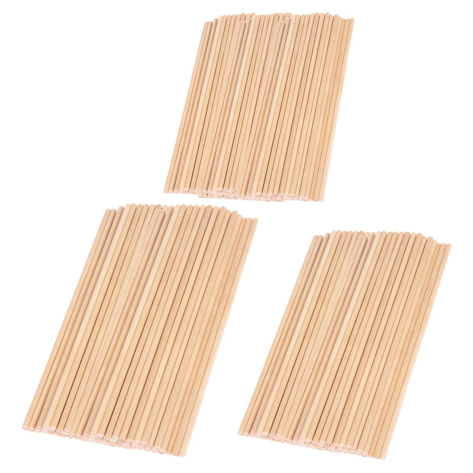 Assorted Sizes Unfinished Wood Round Blank Wooden Stick Dowels Rod for Woodcrafts Woodworking DIY Model Craft Materials