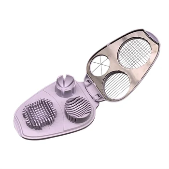 

3 In 1 Multi-Boiled Egg Slicers Cutter Multifunction Stainless Steel Slicer Wedger Dicer Tool XH8Z