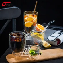 80/250/350/450 мл термостойкая двойная стеклянная чашка пиво кофе чашки ручной работы здоровый напиток чай кружки прозрачная кружка для питья