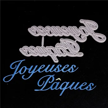 

French word Metal Cutting Dies for Diy Scrapbooking Die Cut New Cuts Paper Card Making Craft Embossing Happy Easter