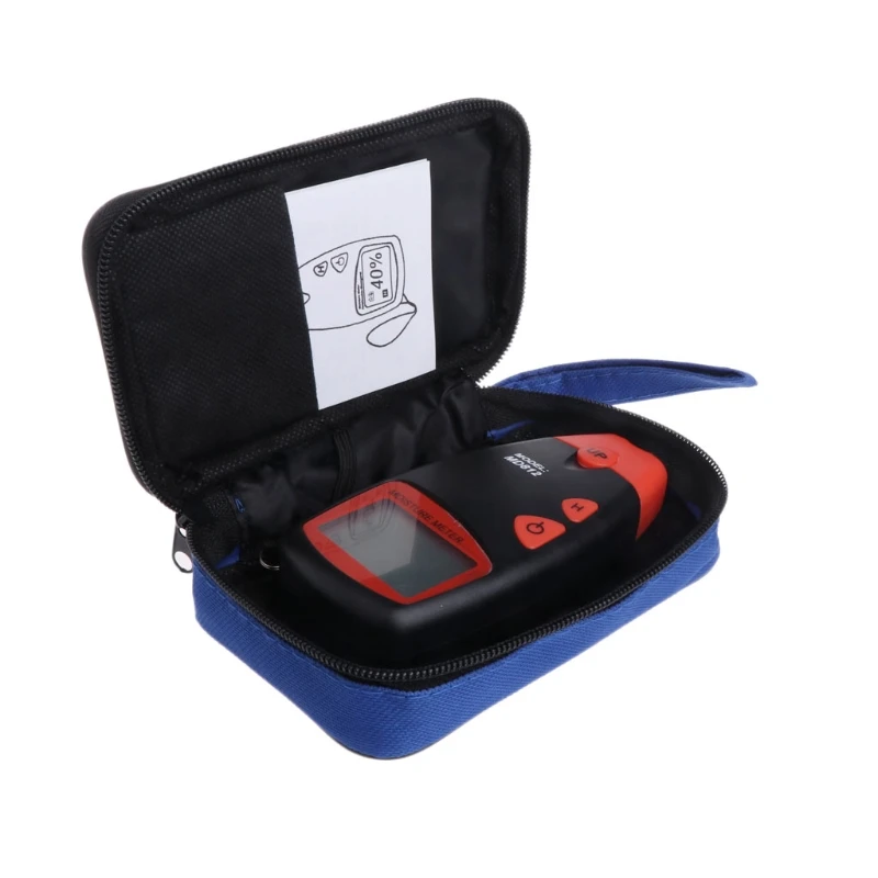 

Two Pins Digital Wood Moisture Meter Wood Humidity Tester Hygrometer Timber Damp Detector LCD Display with Storage Tools Bag