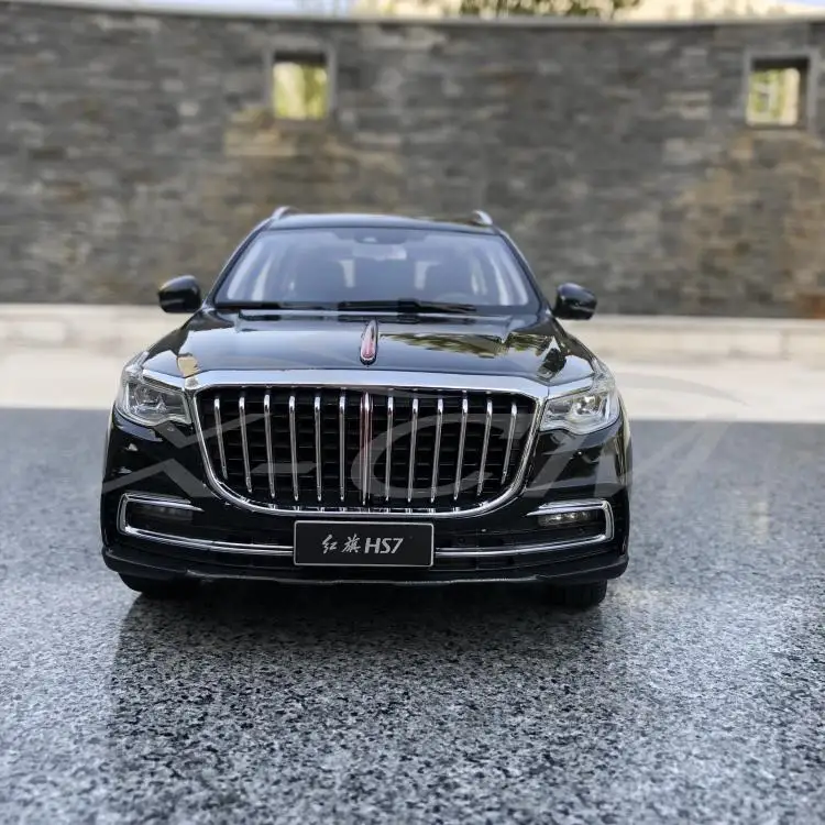 Литая под давлением модель автомобиля век Дракон Hongqi HS7 SUV 1:18(черный)+ маленький подарок