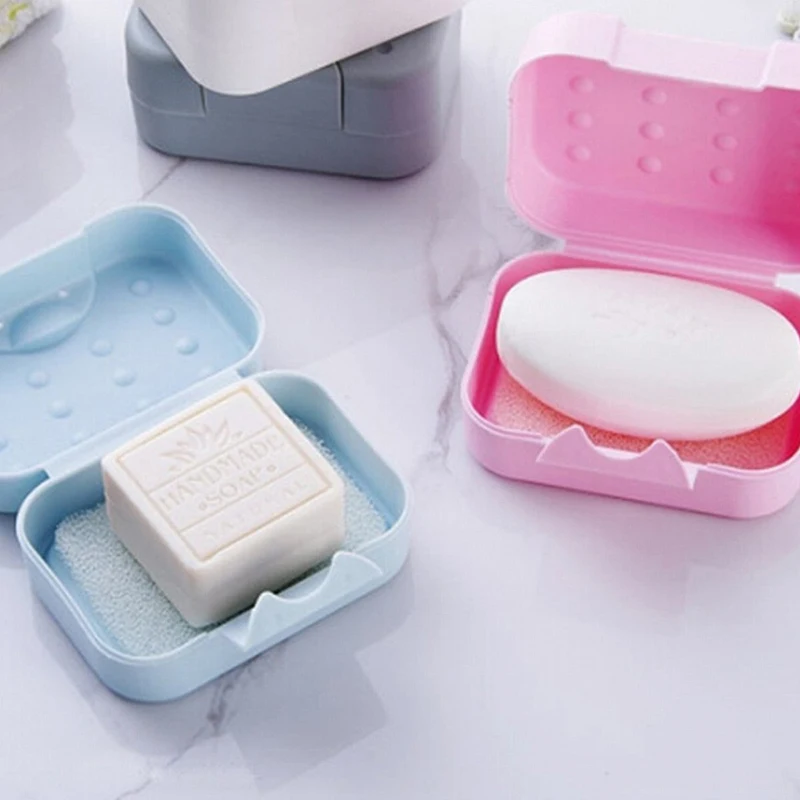 

Plastic Bathroom Products Portable Soap Container Soap Holder Non Slip Soap Box Draining Rack Soap Dish Soap Tray Holder