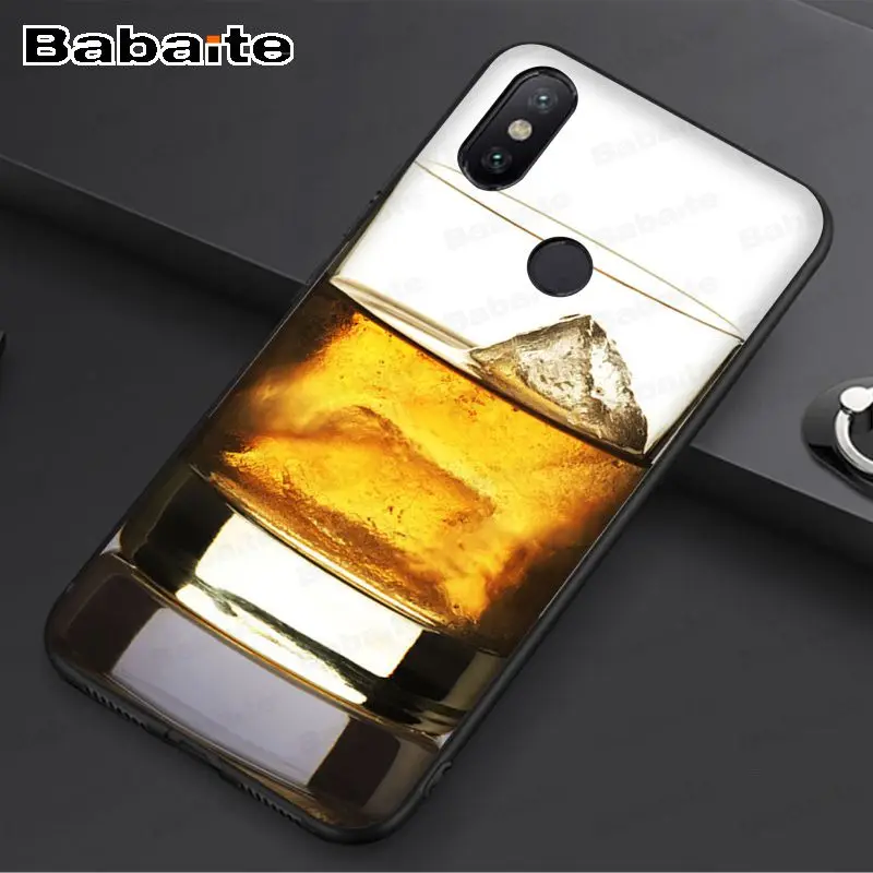 beer foam Black TPU Soft Phone Case Cover For redmi 7 5plus 5A 6pro 4X note5A note6pro note7 funda - Цвет: A15