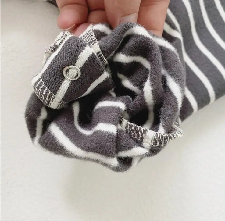 new baby girls boys striped thicken romper cotton fashion autumn winter babys jumpsuit 0-3 years HH607