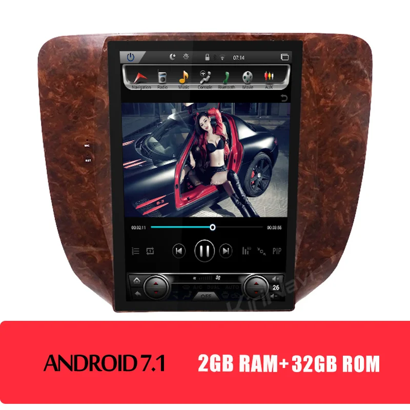 KiriNavi вертикальный экран Telsa стиль 12," Android 8,1 Автомагнитола для Chevrolet Silverado GMC Sierra Yukon автомобильный Dvd мультимедиа - Цвет: android car radio