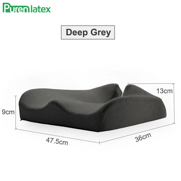 DeepGrey Ортопедические подушечки для стула из поролона с эффектом памяти, ортопедические подушечки на кресло, коврики для инвалидных колясок, геморроя, позвонка, лечение позвоночника - Цвет: DeepGrey