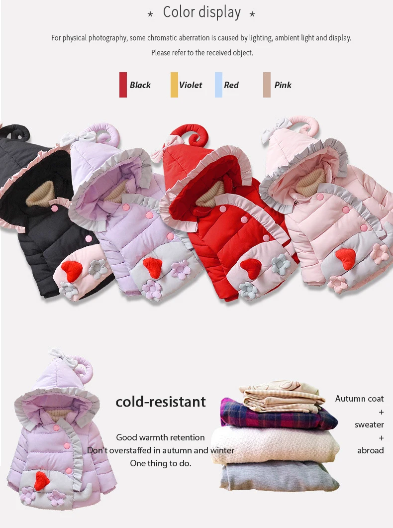Зимние теплые пуховики для девочек детская модная плотная верхняя одежда в горошек одежда для детей милая осенняя куртка для маленьких девочек пальто с капюшоном