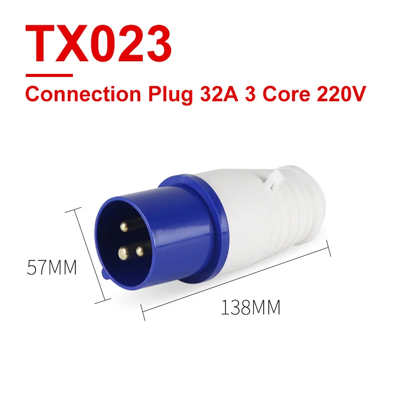 IP44 Водонепроницаемая промышленная пробка и гнездо 16 Amp 32a 63a 125a 3 pin 4 core 5 pole