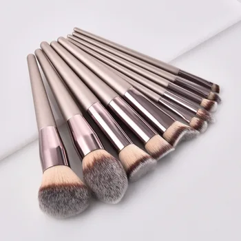 

Pretty Comy 10pcs/14pcs Makeup Brushes Set Foundation Make Up Brush Blush Eyeshadow Loose Powder Eyebrow Eyelash Brushes Kit