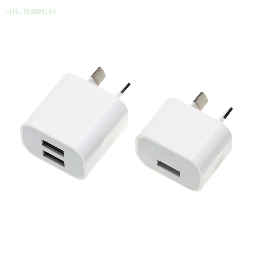 Австралия (AU) 50 шт./партия AU Plug один USB/два USB порты, для мобильных телефонов зарядное устройство DC 5 В 2A выходной адаптер питания используется для iPhone iPad Tablet PC - Тип штекера: Австралия (AU)