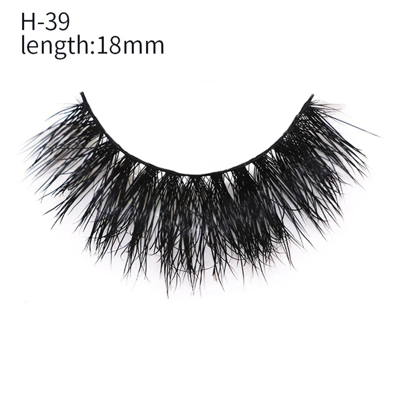 H39 (Hot Sale) Норковые ресницы для макияжа, 1 пара, натуральные 3d норковые накладные ресницы, и накладные ресницы в отдельной упаковке, аксессуары для наращивания - Цвет: H39 (Hot Sale)