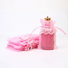 10x15 см кружева l сторона органзы луч карман Рождество конфеты Подарочный шнурок мешочек для украшений 20шт