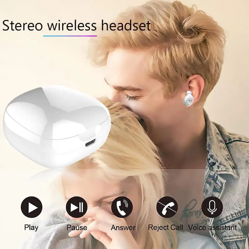 XG12 TWS Bluetooth наушники беспроводные BT5.0 Earbus Hi-Fi стерео гарнитура для игр с шумоподавлением мини-гарнитура с микрофоном для телефона