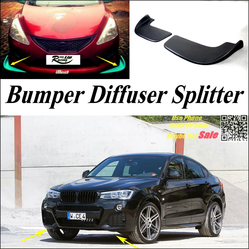 Автомобильный Разветвитель диффузор бампер утка губа ДЛЯ BMW X4 F26 2014 ~ 2016 комплект