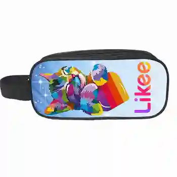 

3D Likee cosmetic bag Pencil Case School Supplies Likee Video App Stationery Russia Make Up Box Storage Pouch Bag