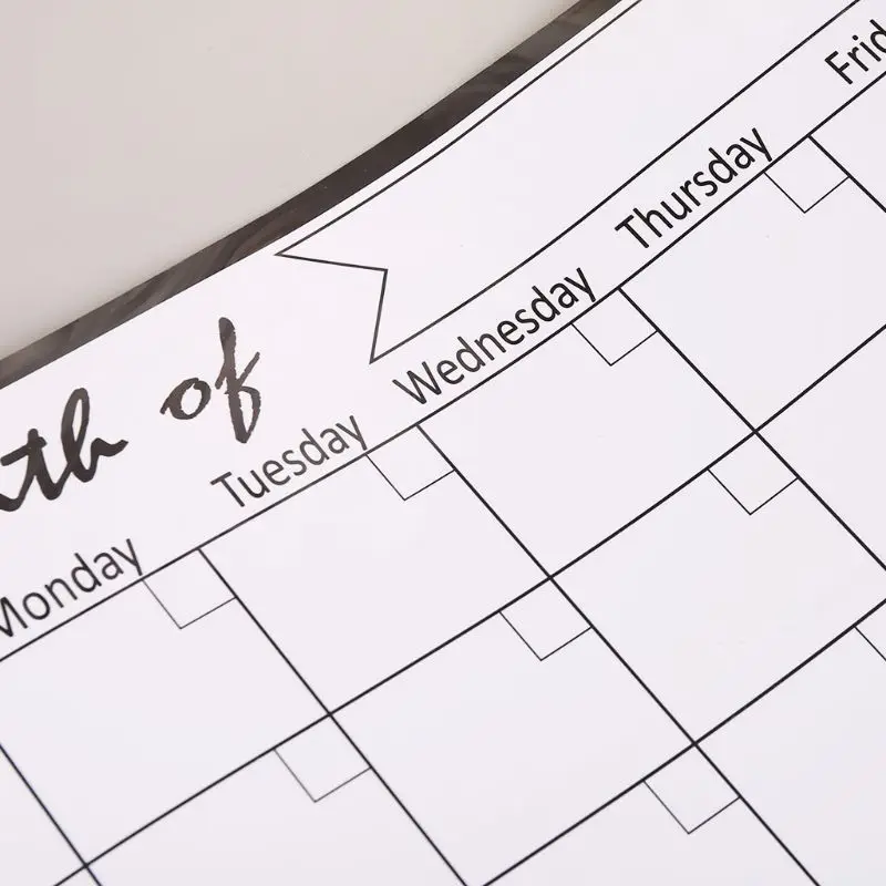 Monthly Planner Magnetic Whiteboard Fridge Magnets Drawing Message Board Remind School Office Supplies C26