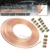25ft 7.62 m Car Roll Tube Coil of 3/16" OD Copper Nickel Brake Pipe Hose Line Piping Tube Tubing Anti-rust With 16PCS Tube Nuts