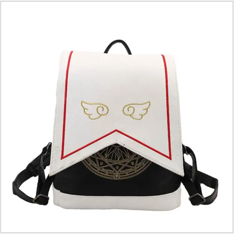 

New Sailor moon wing Cosplay Backpack Anime Cardcaptor Sakura Card captor Sakura schoolbag double belt Buckle Travel Bags