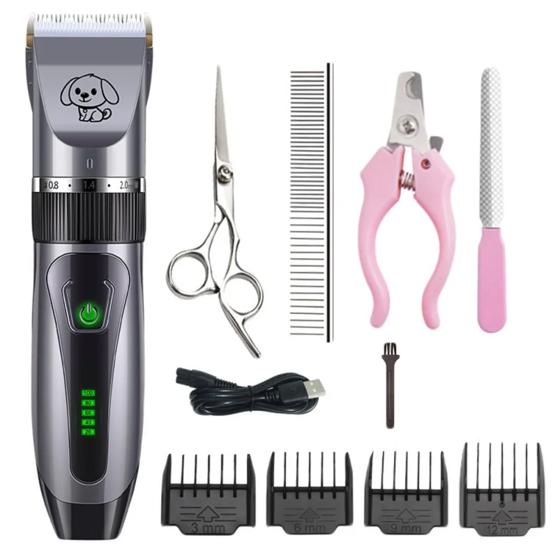 Pet Hair Clippers Trimmers Set Usb Charging For Small Large Dogs Cats