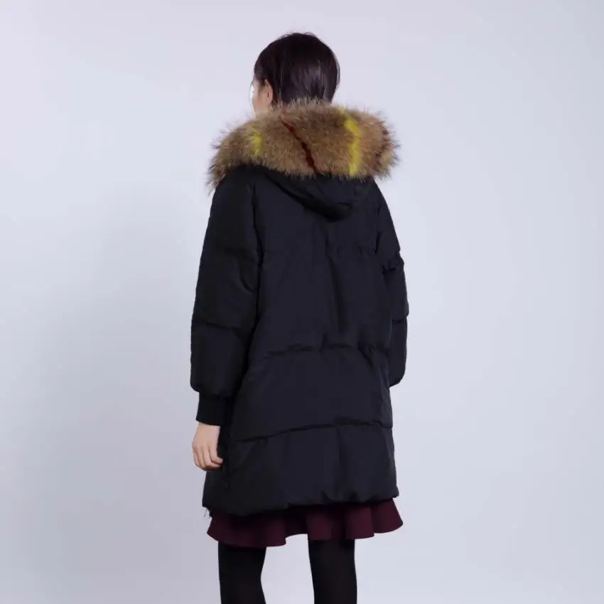 fluffy duck down coat female 