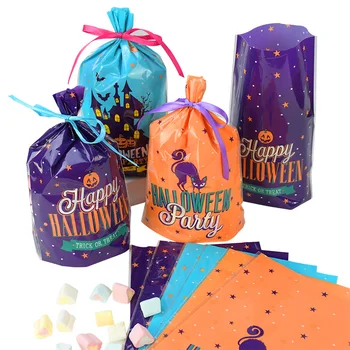 

20pcs Cute Halloween Candy Bags Cookie Packaging Self-adhesive Plastic Bags Halloween Party Supplies Trick Or Treat Kids Gifts