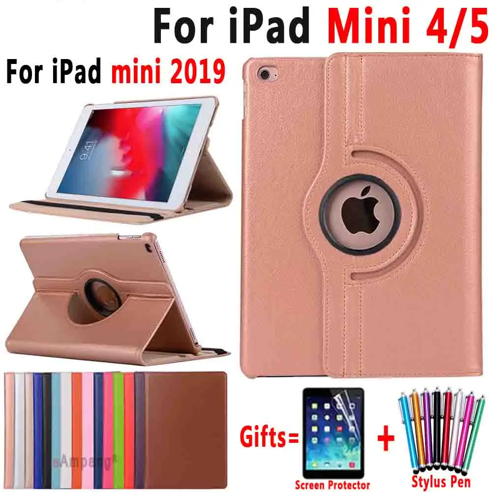 360 градусов вращающийся кожаный смарт-чехол для Apple Ipad mini 4 IPad mini 5 7,9 mini4 mini5 A1538 A1550 Coque Funda