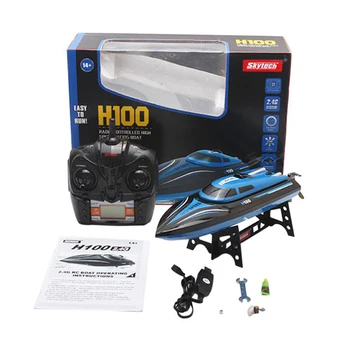 

TKKJ H100 RC Boat High Speed 2.4GHz 4 Channel 30km/h Racing Remote Control Boat with LCD Screen Gift Kids Toys