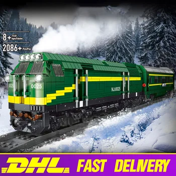 

Remote Control Electric Train China NJ2 type diesel locomotive Railway Engine Train Building Blocks Bricks Kids Toys