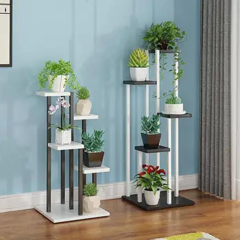 

Living room flower stand wrought iron multifunctional floor succulent green dill hanging orchid shelf indoor special space savin