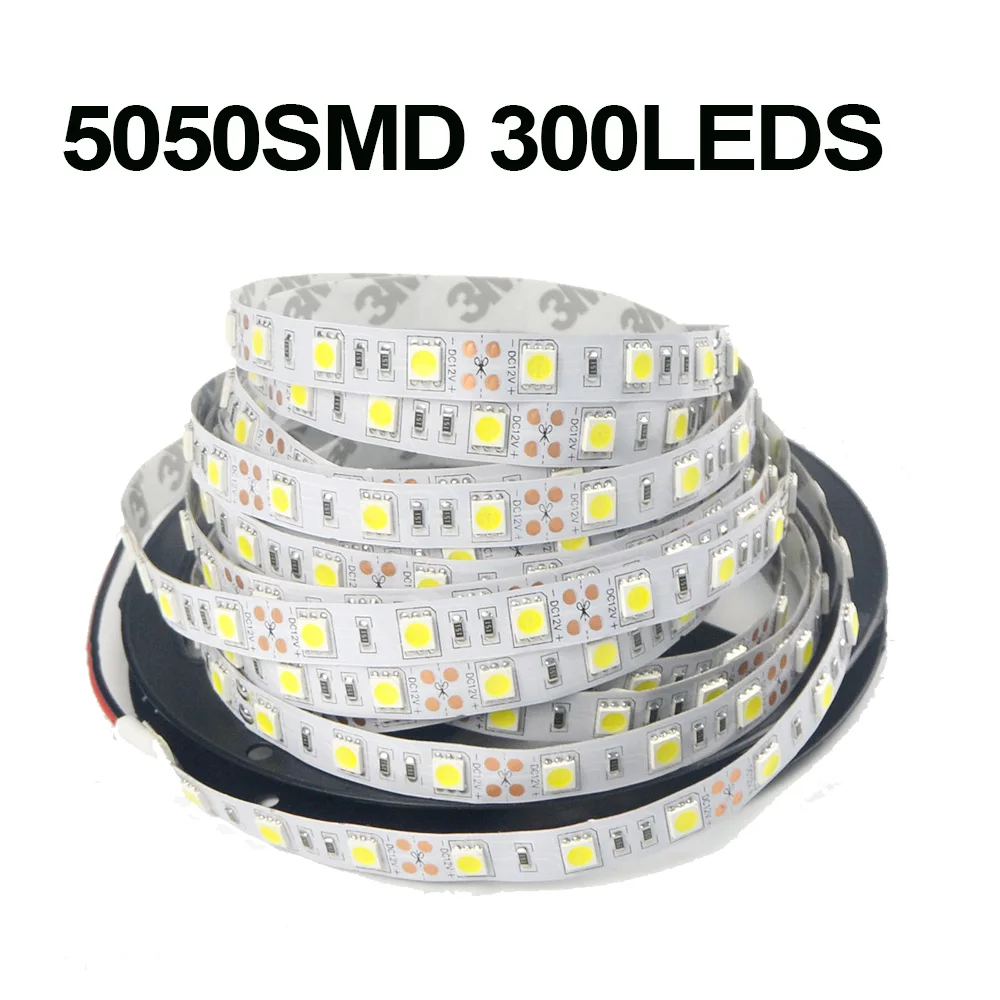 5050SMD 300LEDS SMD 4040 2835 5050 Светодиодная лента DC 12V 120 светодиодный s/m 60 светодиодный s/m 5M гибкая лента Лампа Домашнее украшение не водонепроницаемый - Испускаемый цвет: 5050SMD 300LEDS