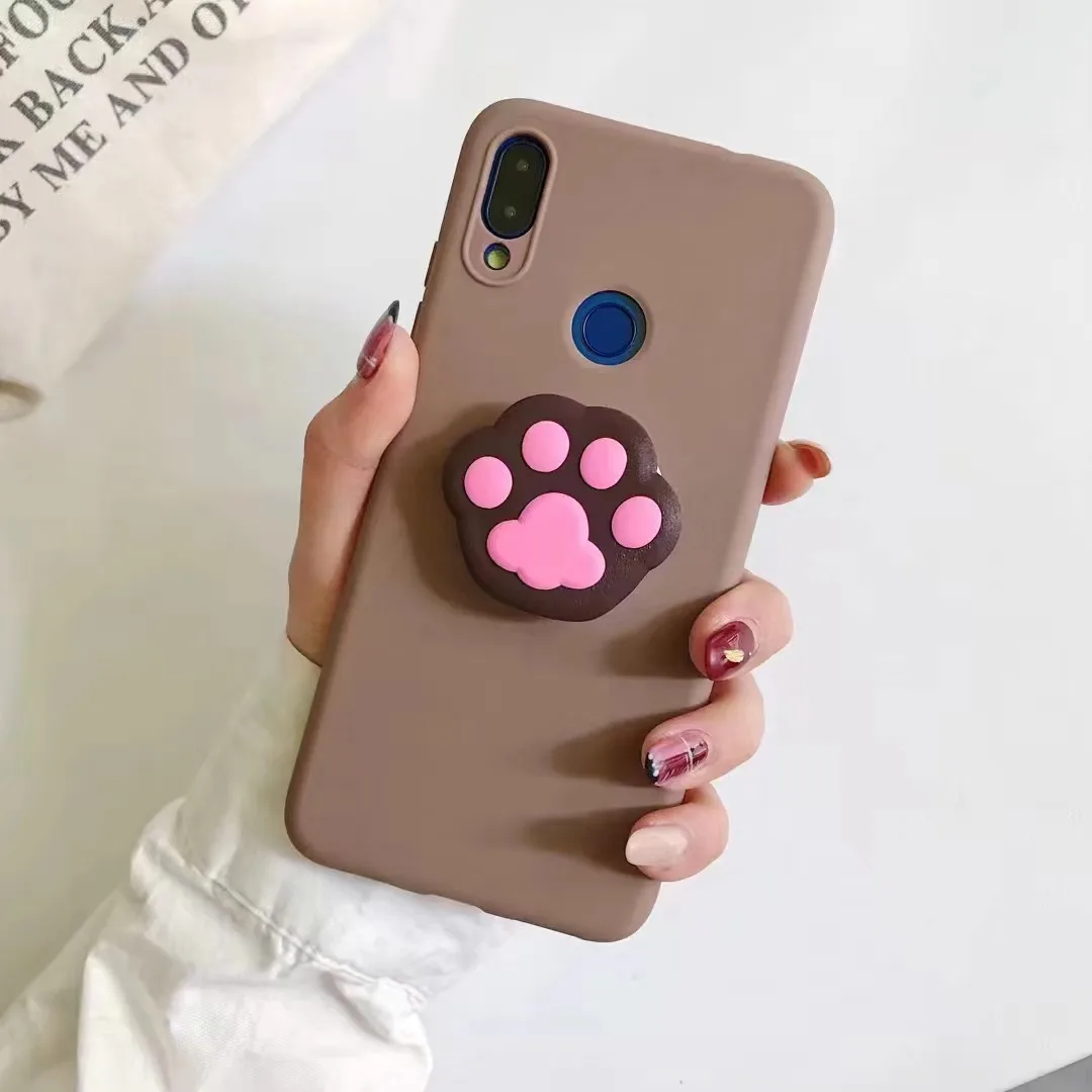 Милые животные держать подставка чехол для samsung Galaxy A10 A10e A20e A30 A20 A40 A40S A50 A70 A80 A90 A8S M30 M20 M10 Конфеты Крышка - Цвет: Brown