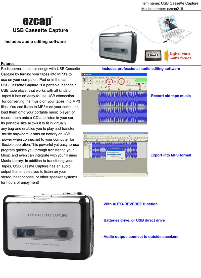 ezcap218 USB cassette Converter_1607-1