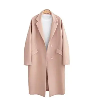 Blaser блейзер Feminino женский зимний костюм пальто с рукавом чистый цвет покрытый однобортный средней длины модный размера плюс