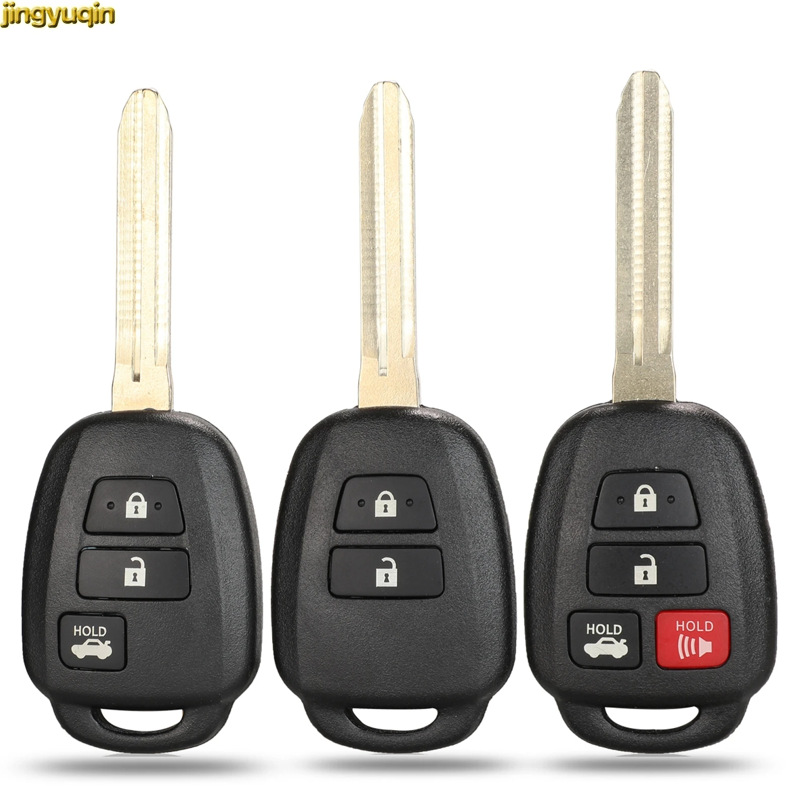 jingyuqin 50pcs Remote Car Key Shell For Toyota CAMRY Corolla Tundra Pruis With TOY43 Blade 2/3/4 Buttons Fob Replacement | Автомобили и