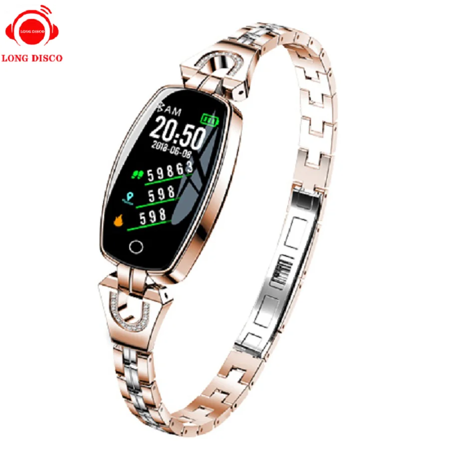 

LONGDISCO Fashion Women Smart Watch 0.96" OLED Heart Rate Blood Pressure Monitor Pedometer Fitness Tracker Waterproof Smartwatch