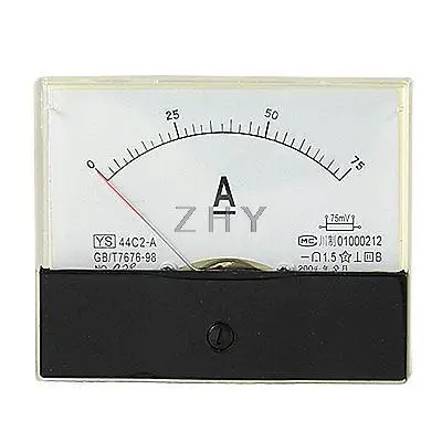 

Analog 0-75A DC Current Panel Ampere Meter Guage 44C2