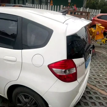 

For Honda Jazz Fit Spoiler 2008-2013 ABS Plastic Unpainted Color Rear Spoiler Wing Trunk Lid Cover Car Styling