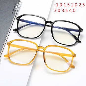 

-0.5 1.0 1.5 2.0 2.5 to 4.0 Finished Myopia Glasses Men Oversized Eyeglasses Frames for Women Vintage Shortsighted Prescription