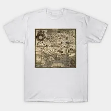 Camiseta para hombre mapa Vintage de Inglaterra (1575) camiseta para mujer