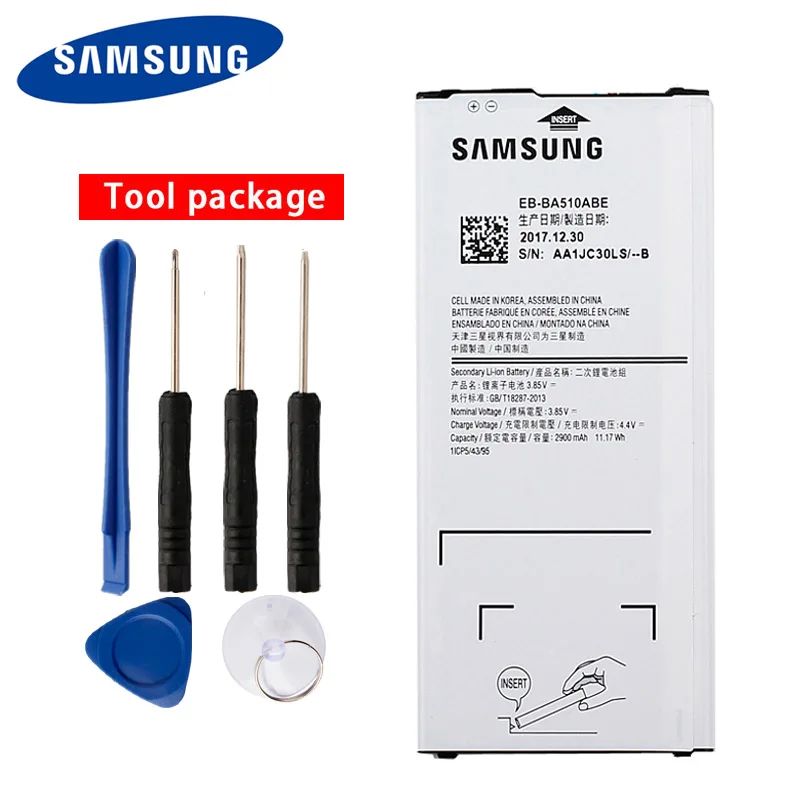 Оригинальный высококачественный аккумулятор для Samsung GALAXY A5 2016 A510 2900