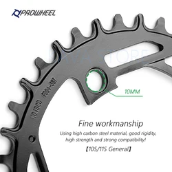 Prowheel 104BCD Round Chainring MTB Bike 32T 34T 36T 38T 40T