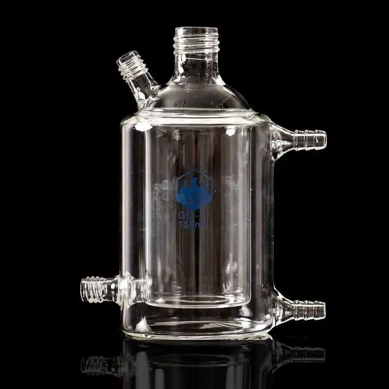 

Glassware Edison Screw Clip Set Reaction Bottle 150ml/25*14*2 Borosilicate Glass Thick Material