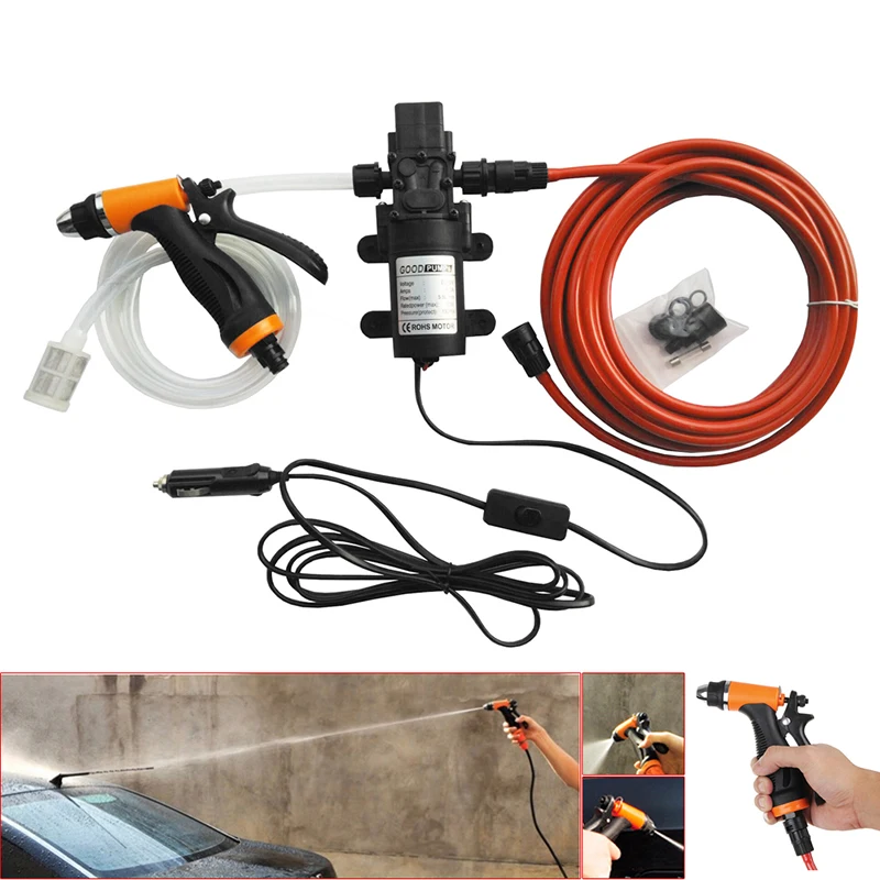  New 1 Set Portable 100W 160PSI High Pressure Auto Car Electric Washer Set Wash Pump Kit DC 12V High