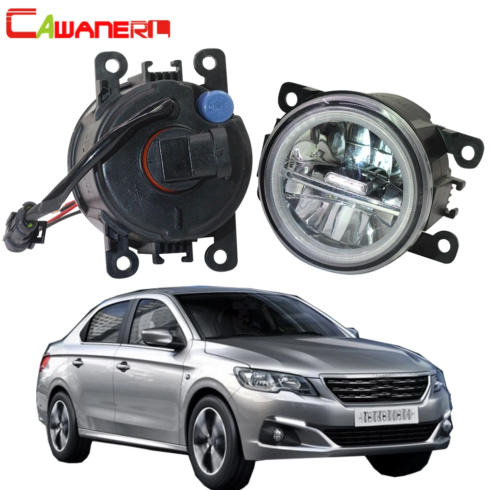 

Cawanerl Car 4000LM H11 LED Front Fog Light Lamp + Angel Eye Daytime Running Light DRL 12V High Bright For Peugeot 301 2012-2018