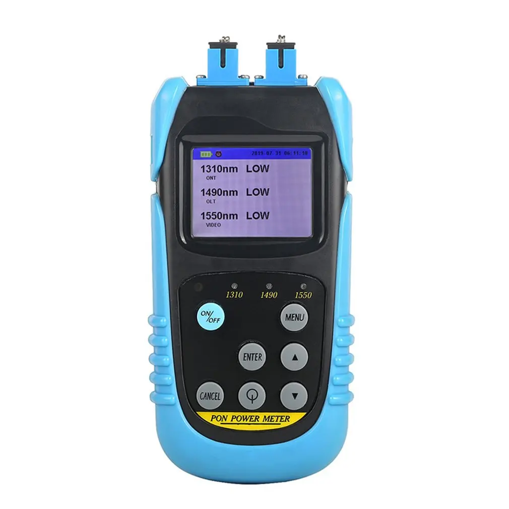 AUA-607P PON измеритель оптической мощности волоконно-оптический тестер с SC UPC разъем 1310/1490/1550 нм одиночный режим