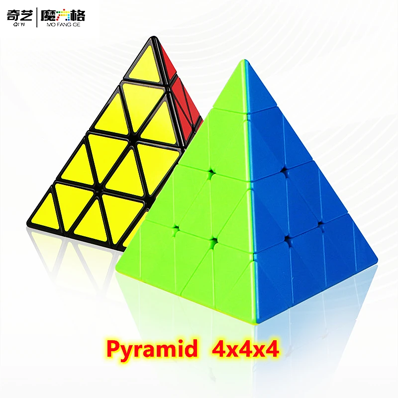 Qiyi 4x4x4 Пирамидка куб MoFangGe магический пазл cubo 4x4 Пирамида скоростной кубический qiyi