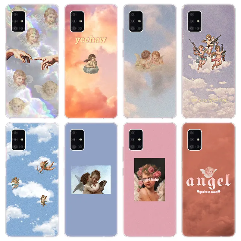 Clouds Clow Angels Soft Case for Samsung Galaxy A03S A10S A20E A20S A21 A30 A40 A42 A90 J2 J3 J5 J7 2016 2017 J6 J8 + 2018 Cover | Мобильные
