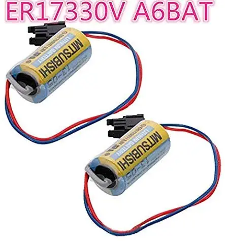 Lote 2 piezas A6BAT ER17330V PLC 3,6 V 2000 mAh аккумулятор промышленный с enchufe для Mitsubishi Servo A6BAT PLC